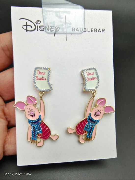 Disney Jewelry - NWOT Baublebar Disney Christmas Winnie the Pooh's Piglet Post / Dangle Earrings